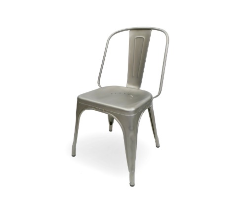 AC Chair - Raw Steel Varnished Satine