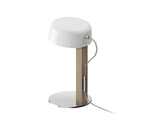 TALLBOY16 Table Stand - White/Beech