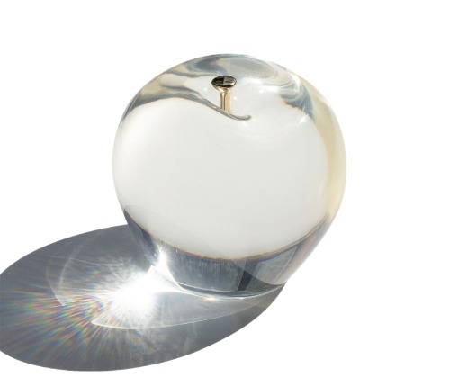Big glossy apple - Clear/Gold