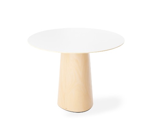 P.O.V. Table Round Ø1000 -  White Nano-Laminate /Light Natural