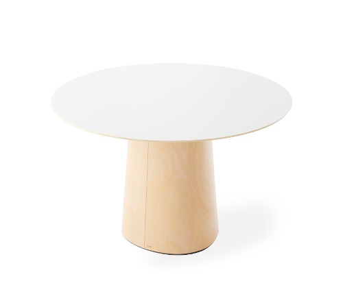 P.O.V. Table Round Ø1200 - White Nano-Laminate /Light Natural